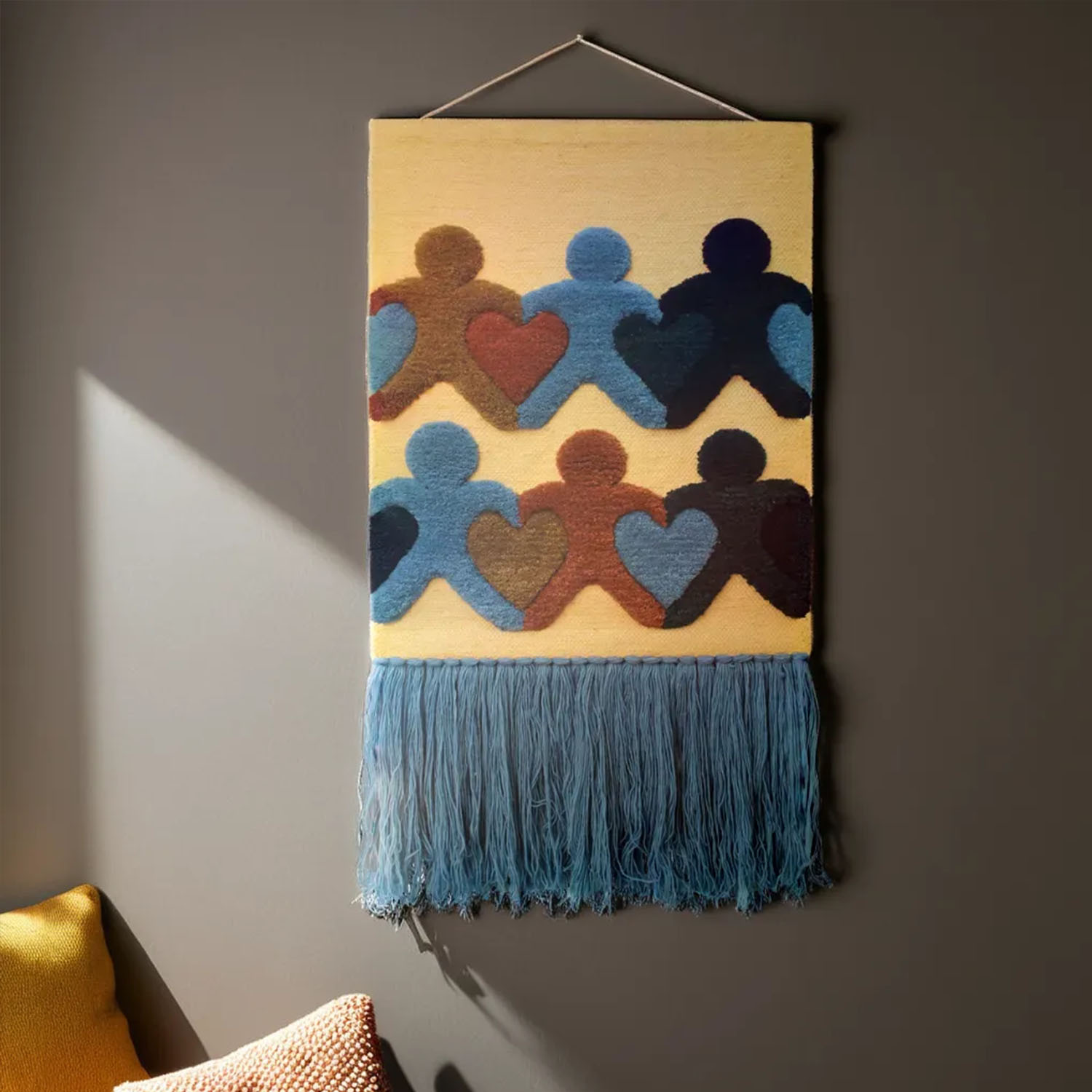 ArtistryBazaar Modern Aesthetic Multicolored Textured Handmade Wall Hanging